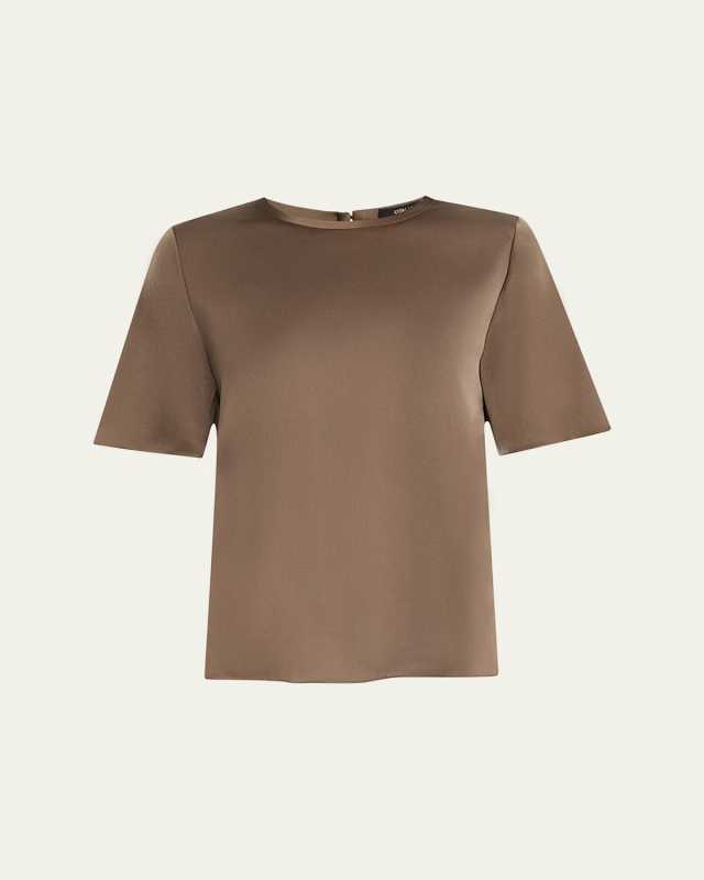 Maryl Crewneck Silk Blous